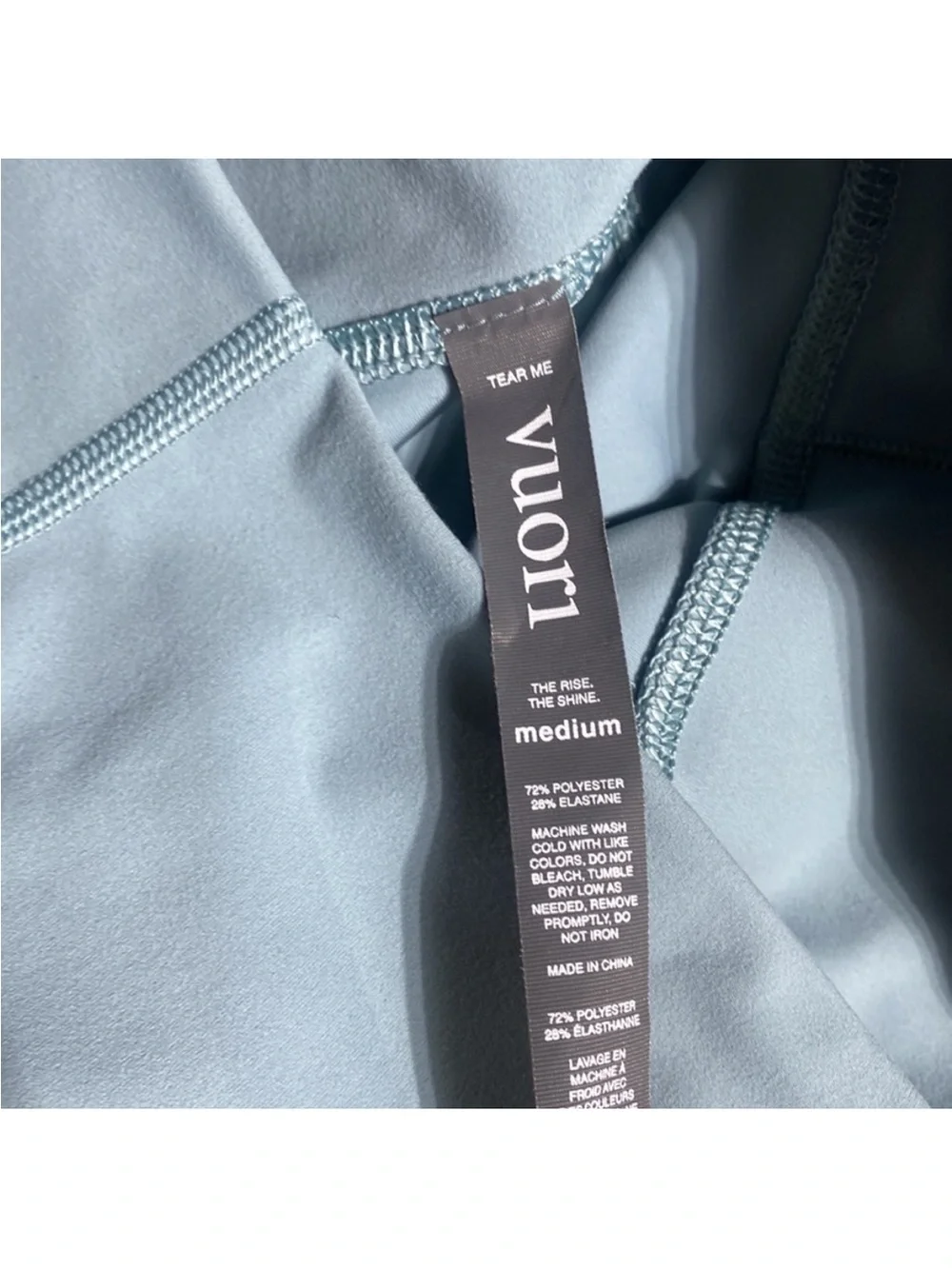 Vuori studio pocket leggings medium light green blue - Picture 9 of 10